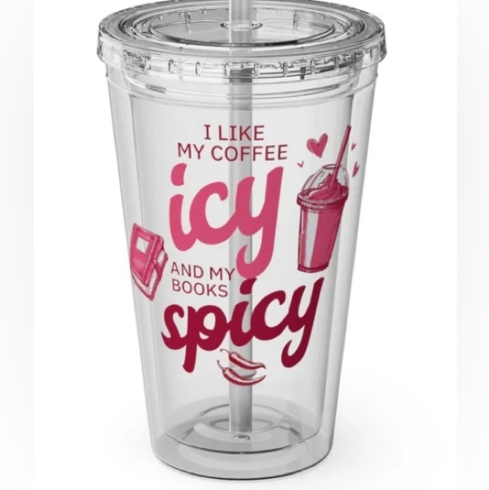 Spicy Book Lover Insulated Tumbler with Straw